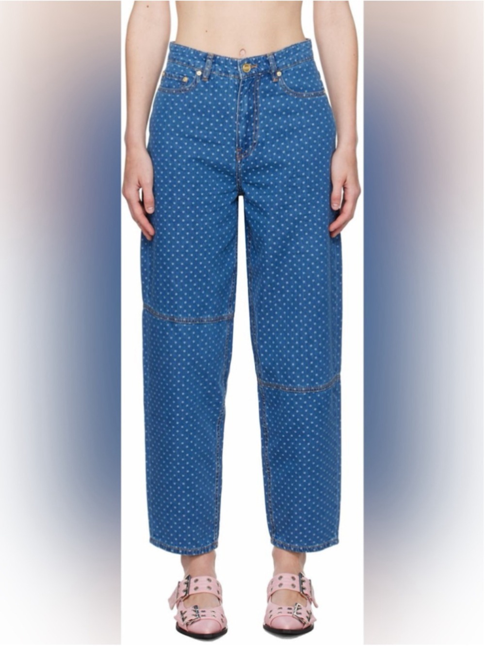 GANNI STARY BARREL JEANS SIZE 24